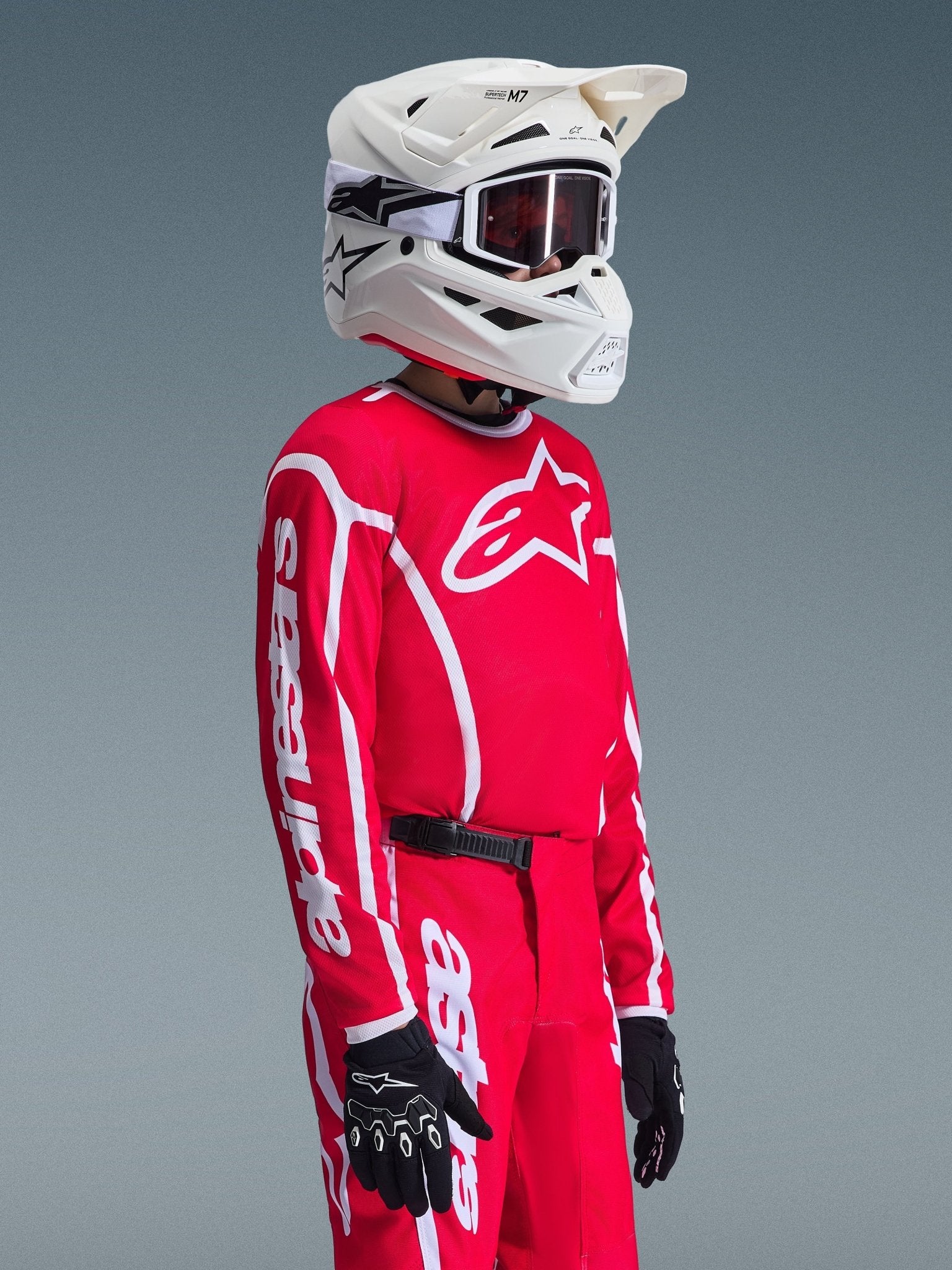 Alpinestars Jugend Fluid Apex Trikot 2026 Rot Weiß - MxProStoreParts