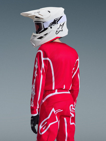 Alpinestars Jugend Fluid Apex Jersey 2026 Rot Weiß - MxProStoreParts