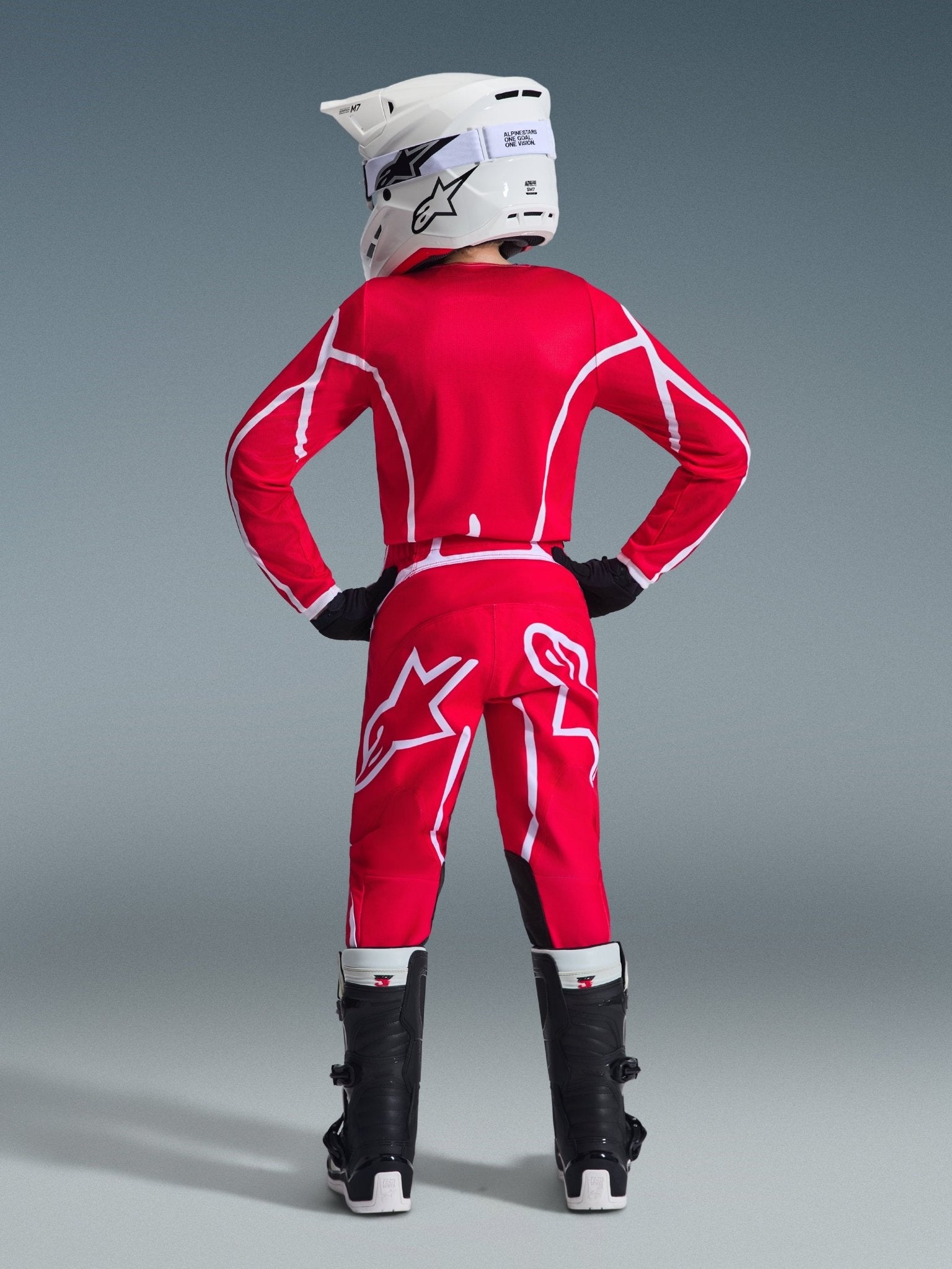 Alpinestars Jugend Fluid Apex Trikot 2026 Rot Weiß - MxProStoreParts