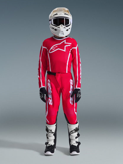 Alpinestars Jugend Fluid Apex Jersey 2026 Rot Weiß - MxProStoreParts