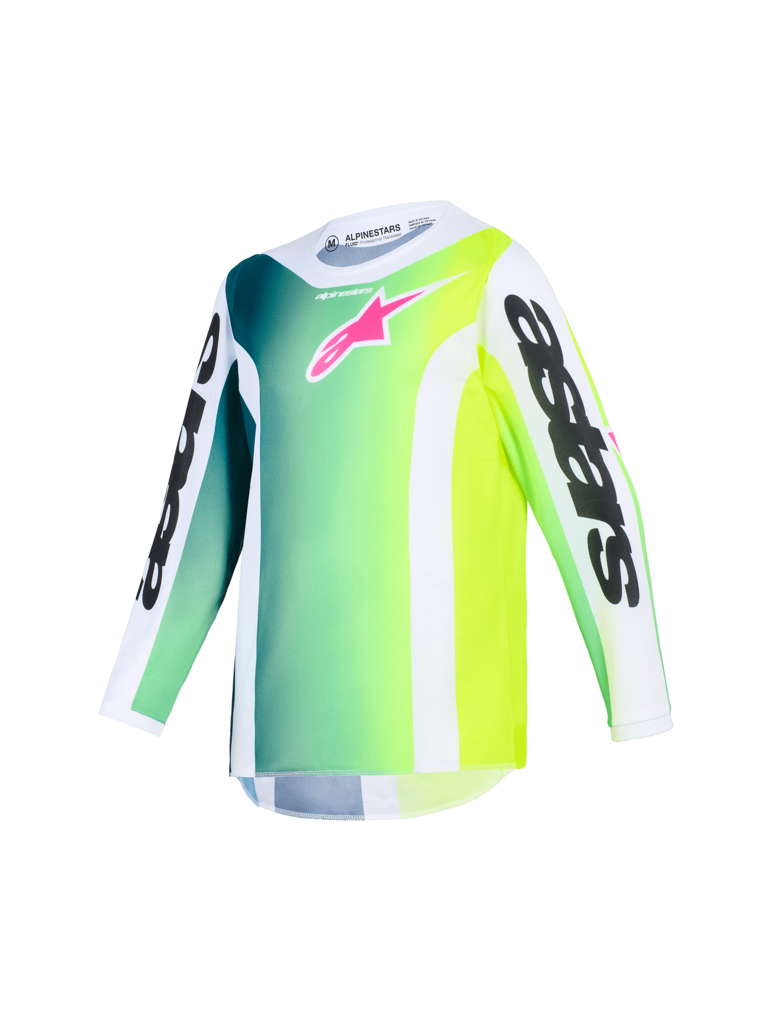 Alpinestars Jugend Fluid Portl Trikot 2026 Grün Weiß Schwarz - MxProStoreParts