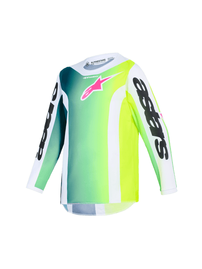 Alpinestars Jugend Fluid Portl Trikot 2026 Grün Weiß Schwarz - MxProStoreParts