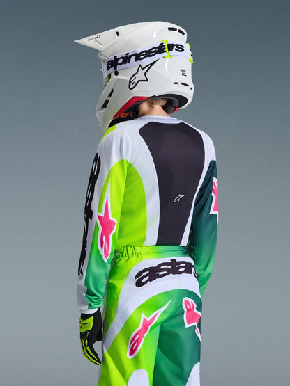 Alpinestars Jugend Fluid Portl Trikot 2026 Grün Weiß Schwarz - MxProStoreParts