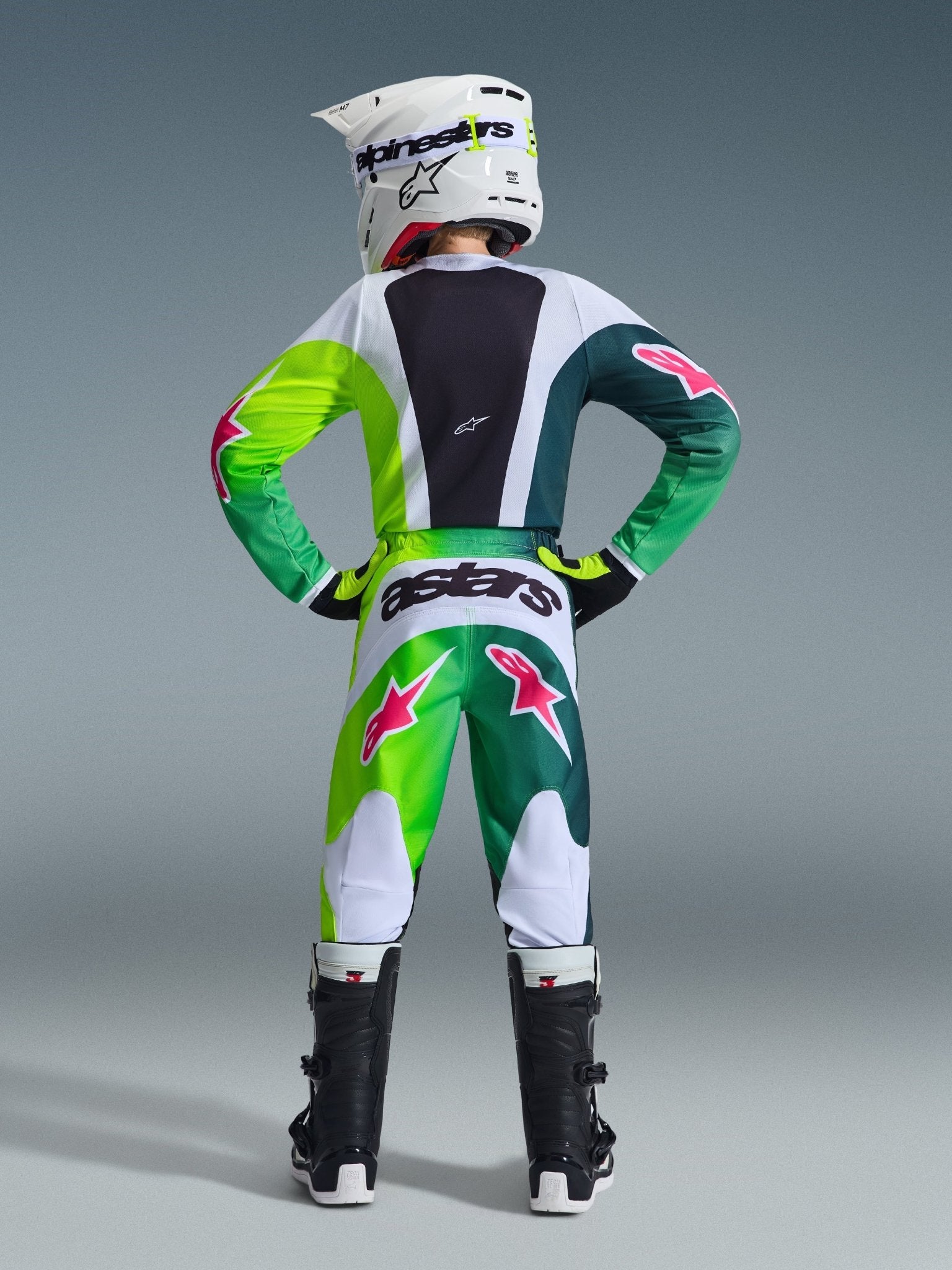 Alpinestars Jugend Fluid Portl Trikot 2026 Grün Weiß Schwarz - MxProStoreParts