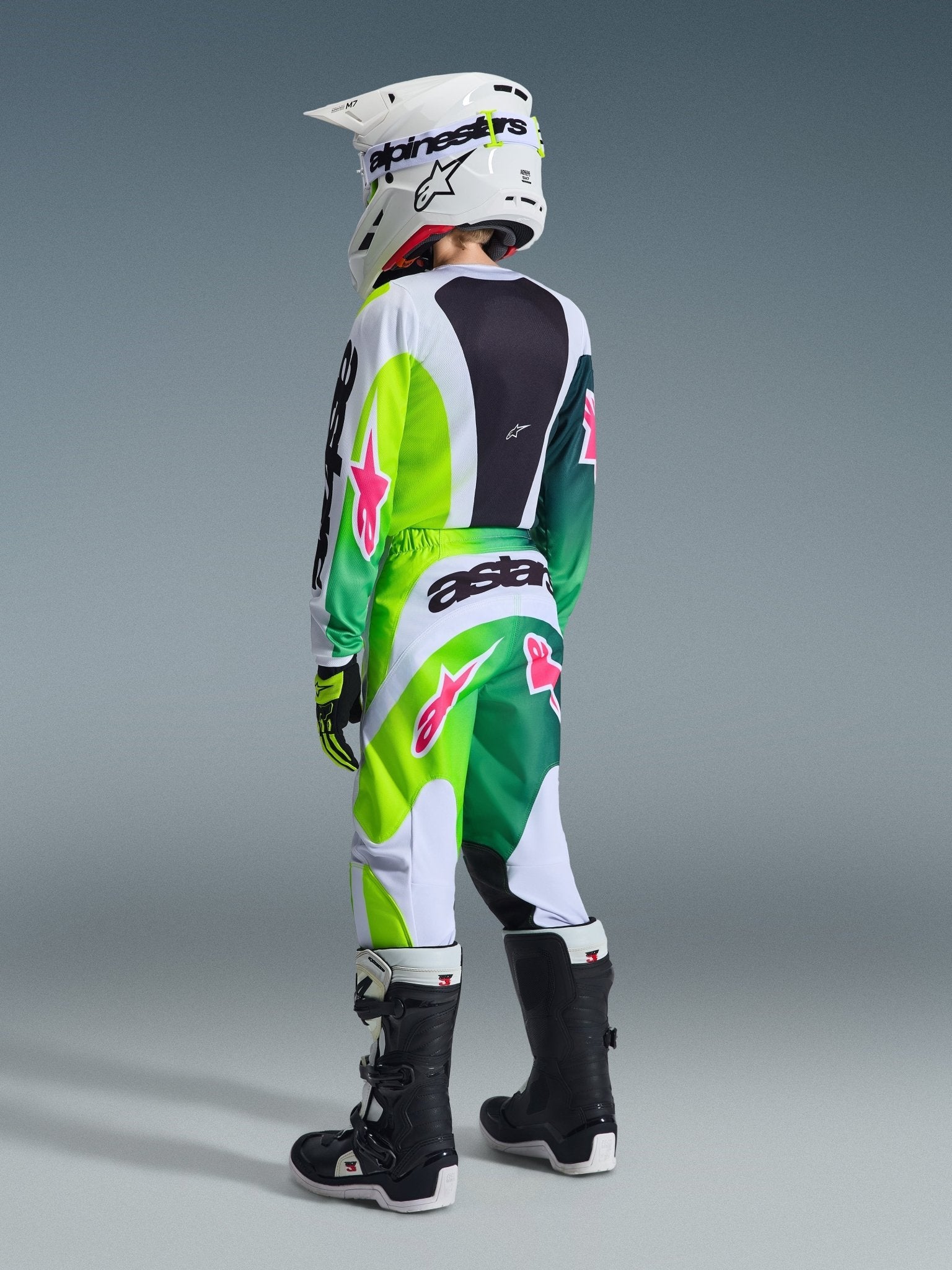Alpinestars Jugend Fluid Portl Trikot 2026 Grün Weiß Schwarz - MxProStoreParts