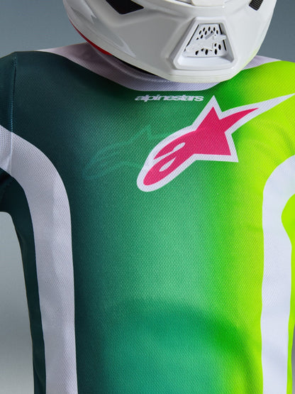 Alpinestars Jugend Fluid Portl Trikot 2026 Grün Weiß Schwarz - MxProStoreParts