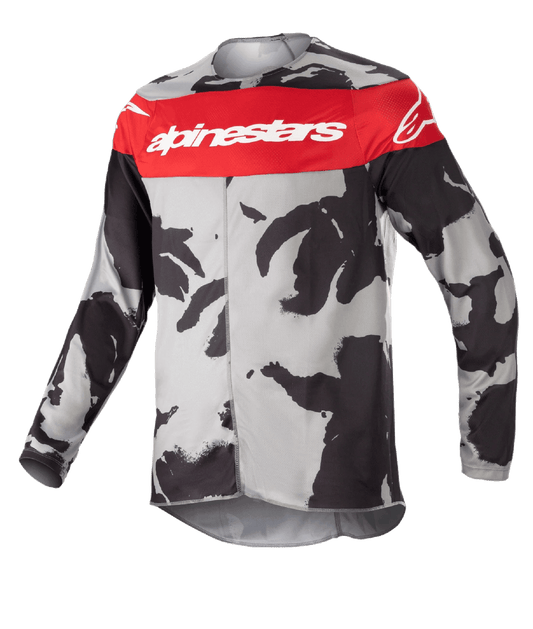 Alpinestars 2023 Racer Tactical Kinder Motocross-Shirt Rot / Tarnmuster - MxProStoreParts