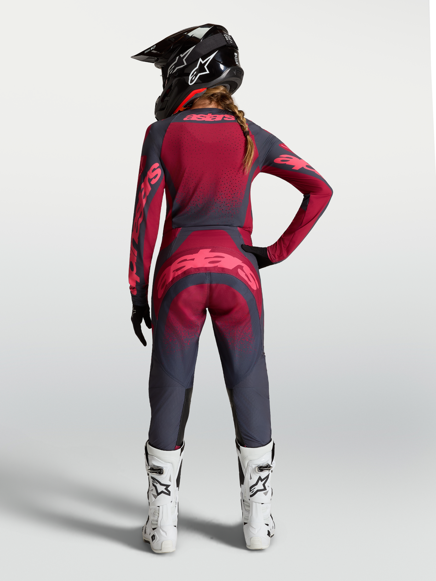 Alpinestars Stella Techstar Swan Broek 2027 Crimson Dark Gray Rouge Red