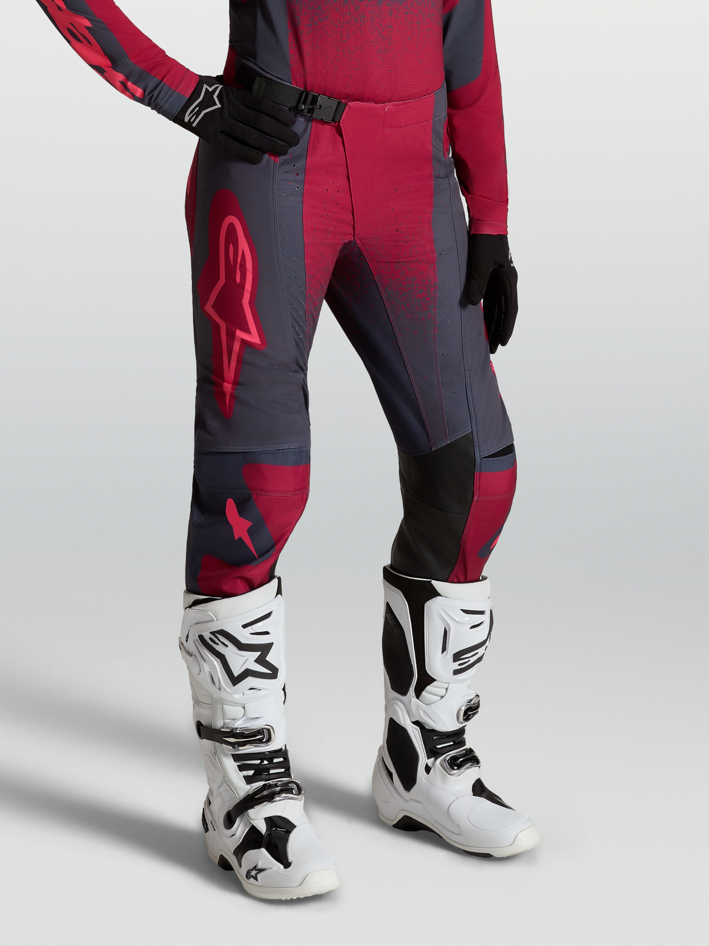 Alpinestars Stella Techstar Swan Broek 2027 Crimson Dark Gray Rouge Red