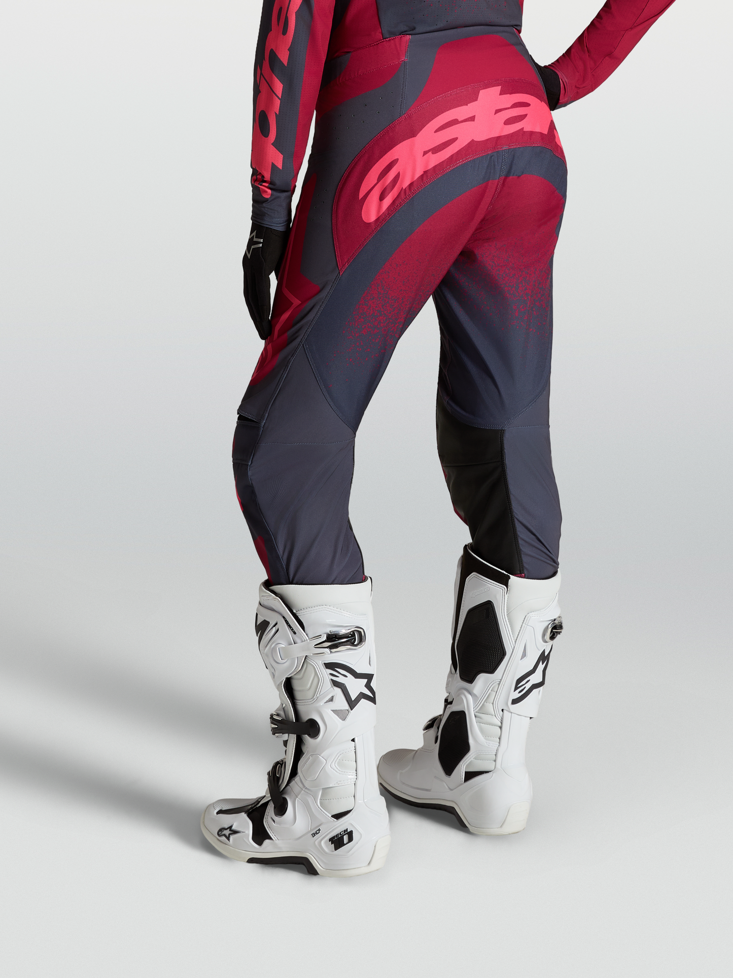 Alpinestars Stella Techstar Swan Broek 2027 Crimson Dark Gray Rouge Red
