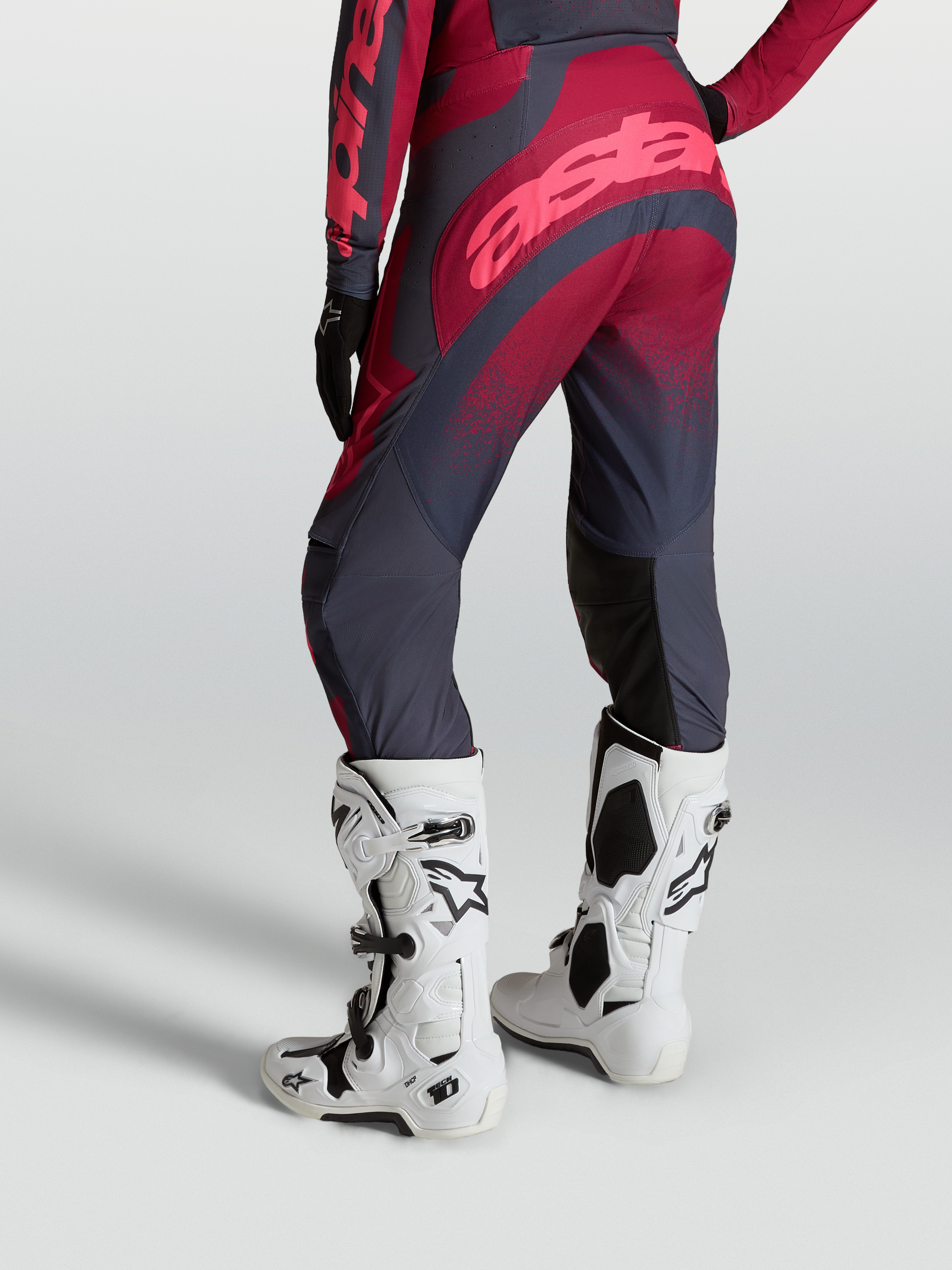 Alpinestars Stella Techstar Swan Broek 2027 Crimson Dark Gray Rouge Red