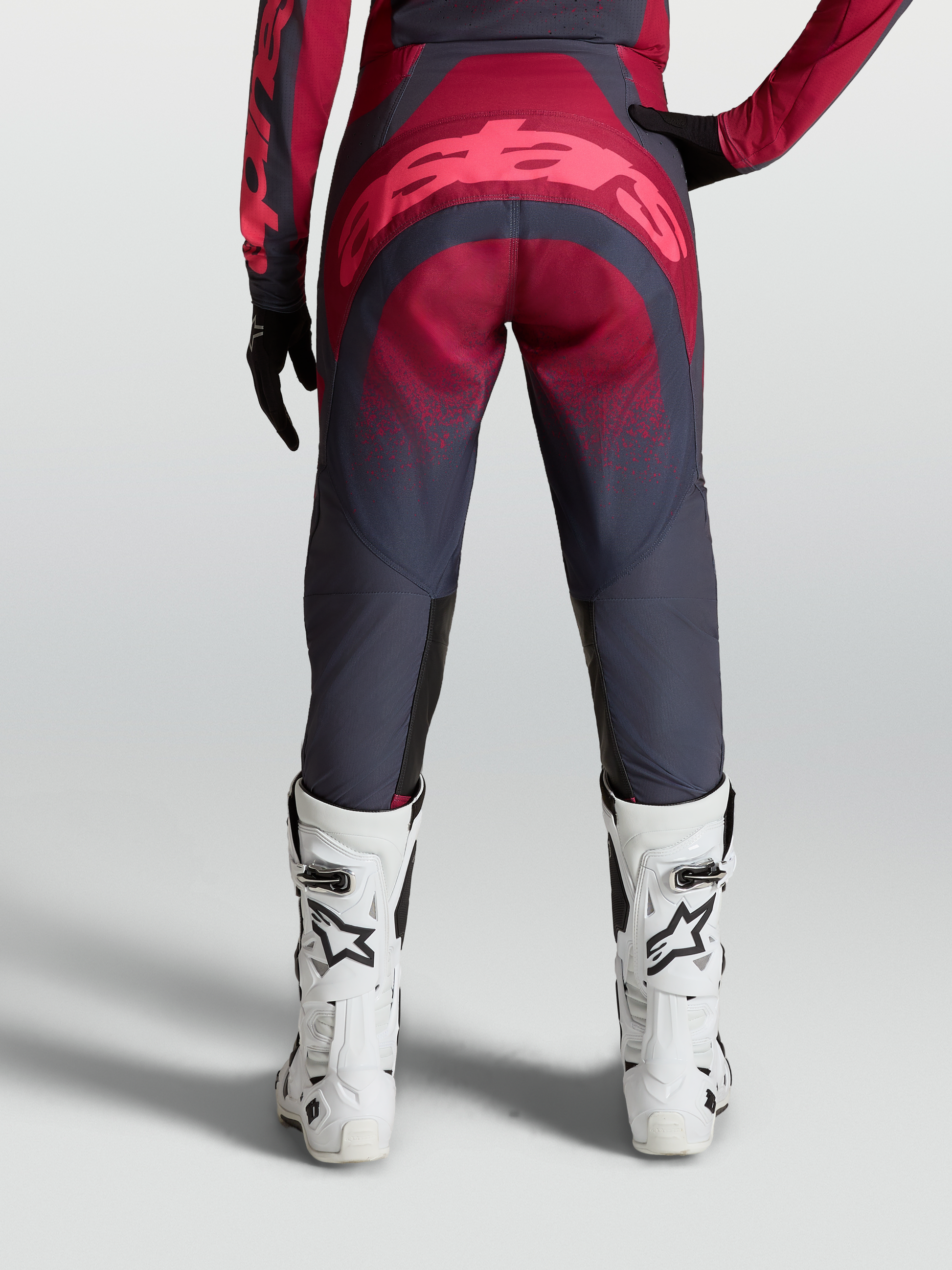 Alpinestars Stella Techstar Swan Broek 2027 Crimson Dark Gray Rouge Red
