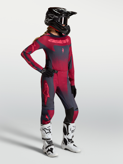 Alpinestars Stella Techstar Swan Jersey 2027 Crimson Dark Gray Rouge Red