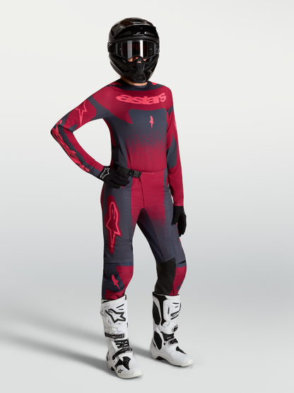Alpinestars Stella Techstar Swan Jersey 2027 Crimson Dark Gray Rouge Red