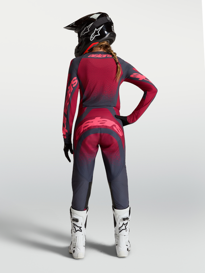 Alpinestars Stella Techstar Swan Jersey 2027 Crimson Dark Gray Rouge Red