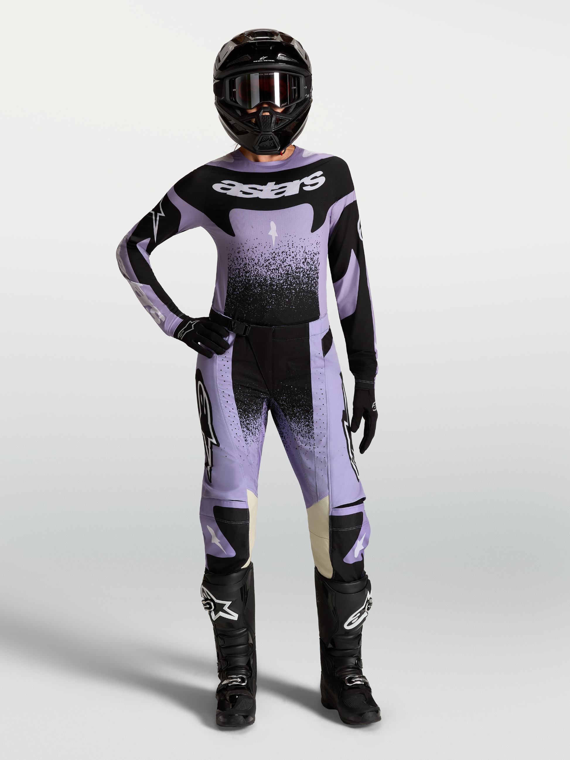 Alpinestars Stella Techstar Swan Broek 2027 Licht Violet Zwart
