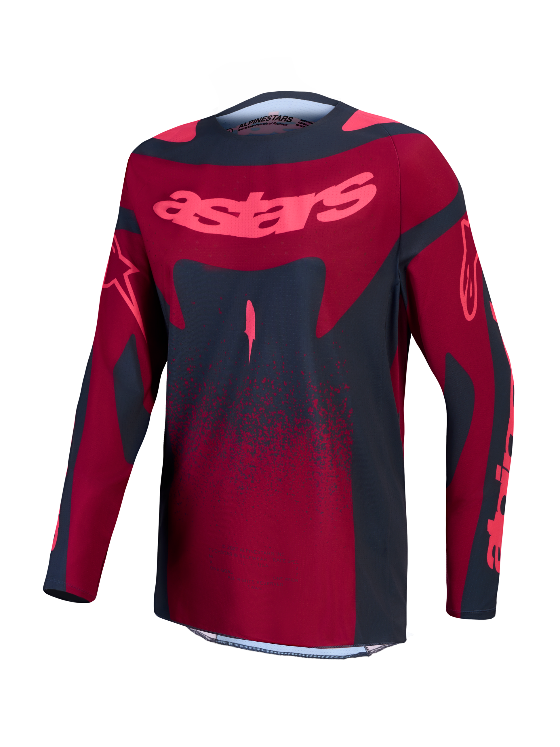 Alpinestars Stella Techstar Swan Jersey 2027 Crimson Dark Gray Rouge Red