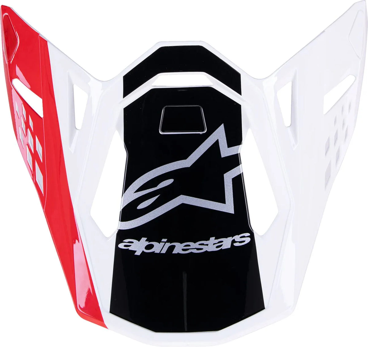Alpinestars S-M10 Unite helmklep – Rood Wit glanzend