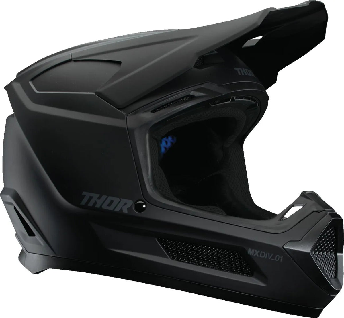 THOR Fleet Blackout jeugd crosshelm – Zwart mat