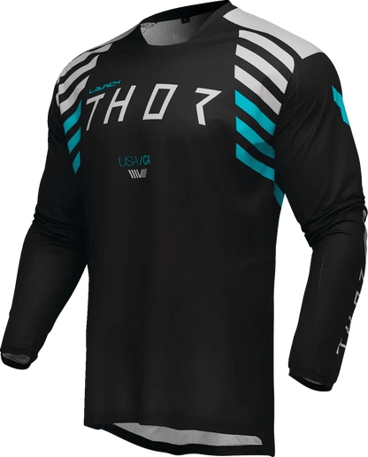 THOR Launchmode Zone crossshirt – Zwart/Zand/Lichtgrijs/Turquoise
