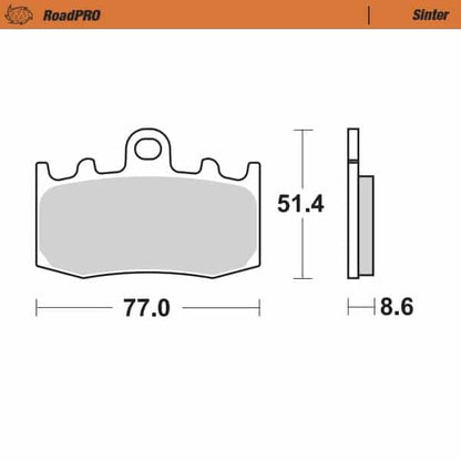 Moto Master Road Sinter Pro Bremsbeläge für vorne oder hinten - MxProStoreParts