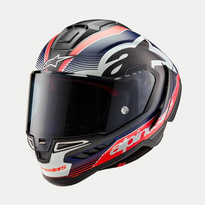 Alpinestars Helmet Supertech R10 Team Black/Carb/Blå/White