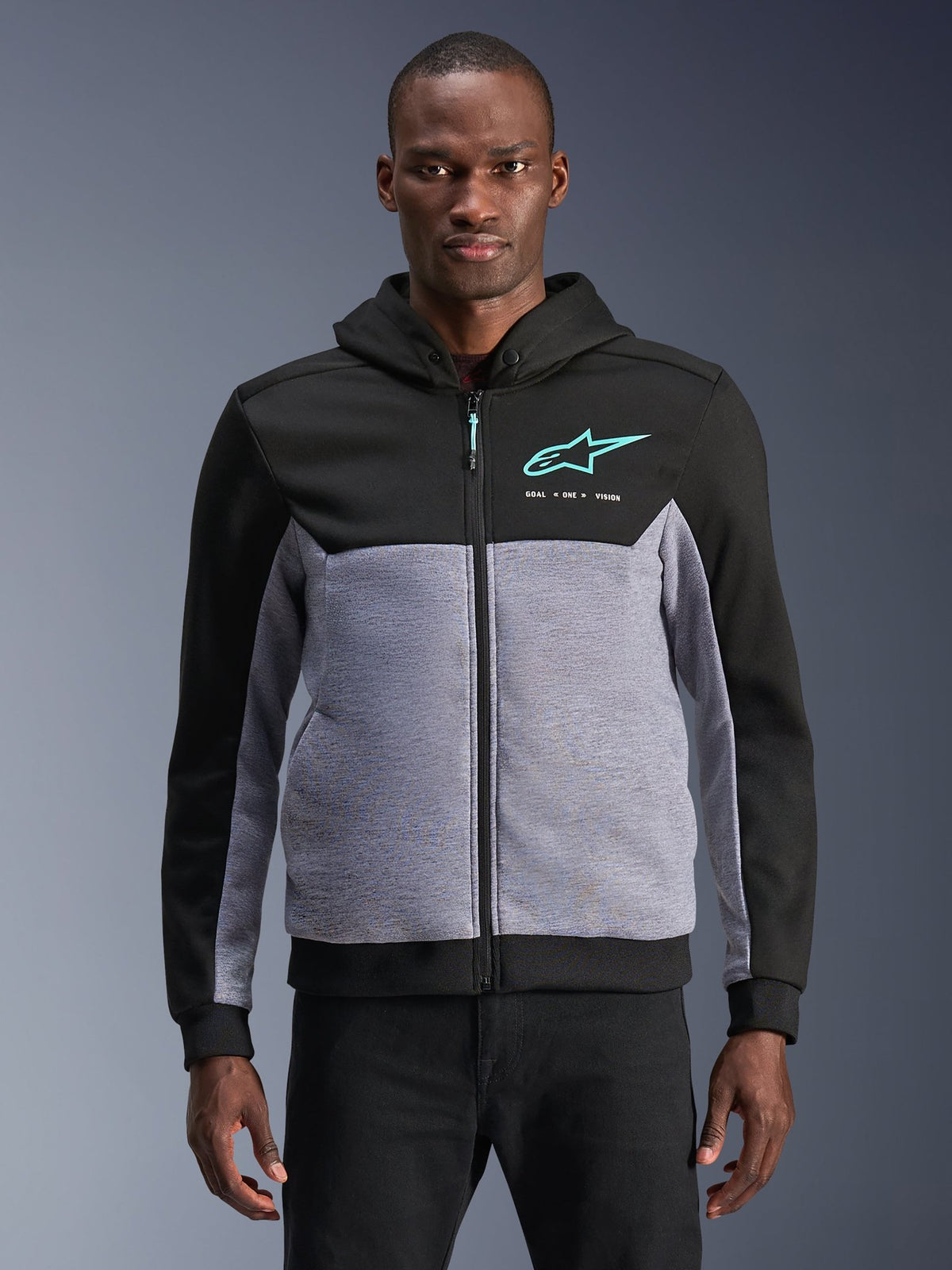Alpinestars Hoodie Chrome v2 Gray/Black - MxProStoreParts