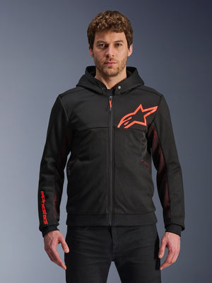 Alpinestars Hoodie Chrome Air Black/Red Fluo