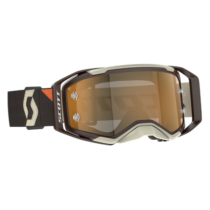 Scott Prospect 2.0 AMP Crossbril Deeo Bruin / Beige (Lens: Goud Chrome Works)