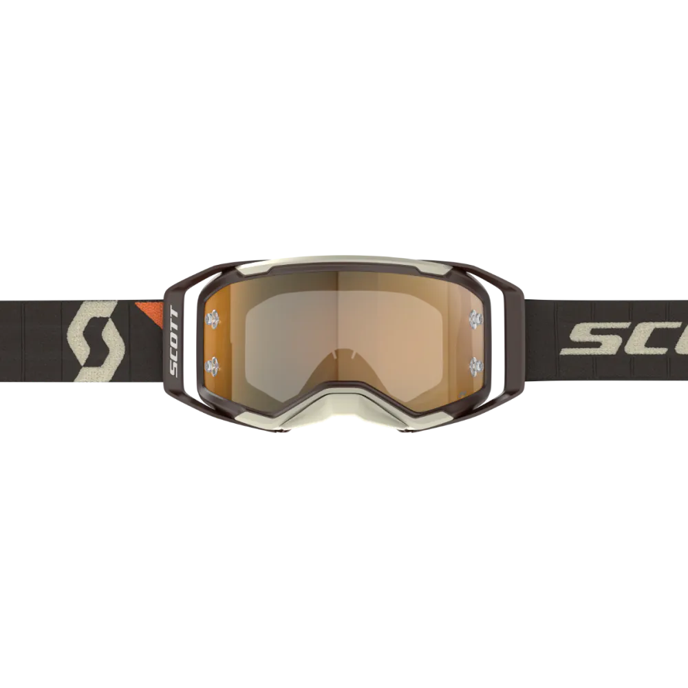 Scott Prospect 2.0 AMP Crossbril Deeo Bruin / Beige (Lens: Goud Chrome Works)