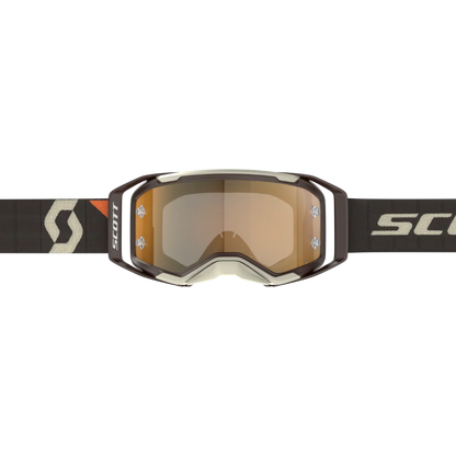 Scott Prospect 2.0 AMP Crossbril Deeo Bruin / Beige (Lens: Goud Chrome Works)