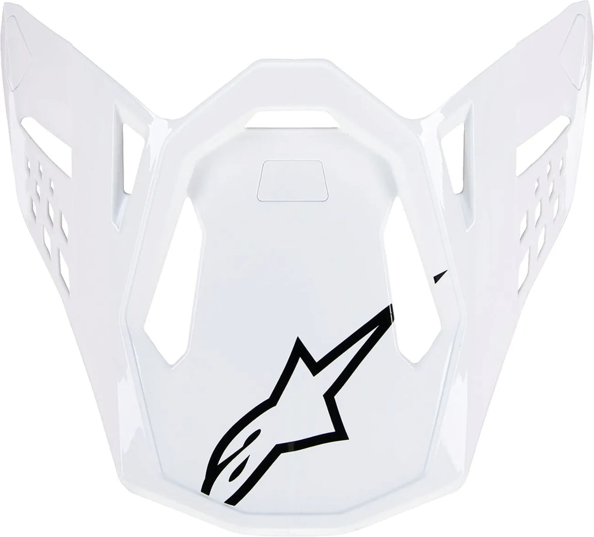 Alpinestars S-M10 Solid helmklep – Wit glanzend