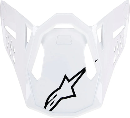 Alpinestars S-M10 Solid helmklep – Wit glanzend