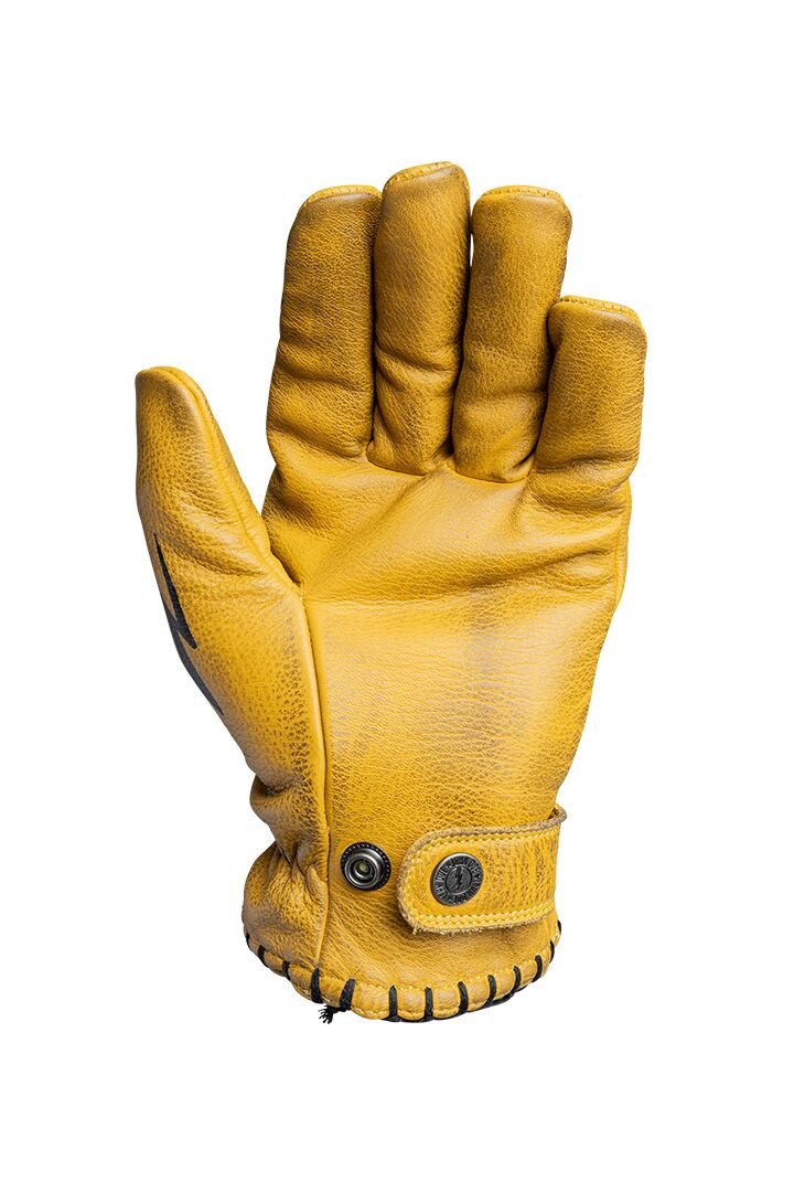 JOHN DOE Coyote leren herenhandschoenen zwart/geel – maat L - MxProStoreParts