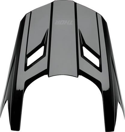 THOR Youth Fleet helmklep – Blackout Glanzend Zwart