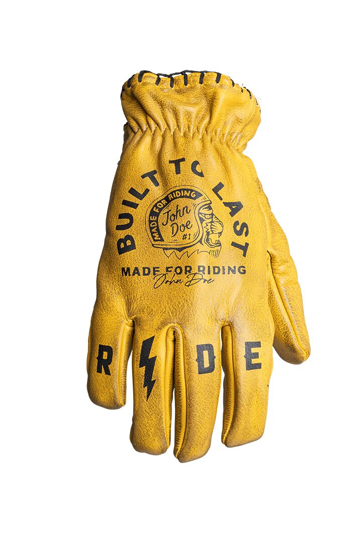 JOHN DOE Coyote herenhandschoenen leer geel/zwart XL