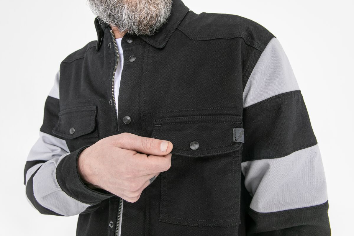 JOHN DOE Motoshirt herenjas zwart/wit 5XL - MxProStoreParts