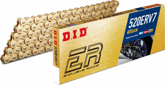 DID X-ring Ketting 520 ERV7 118 schakels goud/goud + Klinkschakel