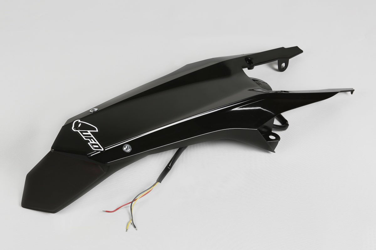 UFO Rear Fender Enduro LED HVA TE/FE 125-501 2014-16 Black 001