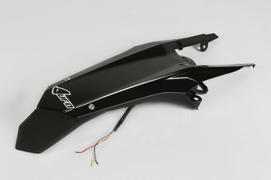 UFO Guardabarros trasero Enduro LED HVA TE/FE 125-501 2014-16 Negro 001