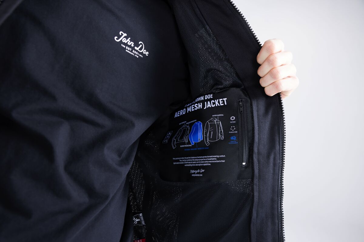 JOHN DOE Aero Mesh herenjas zwart XL - MxProStoreParts