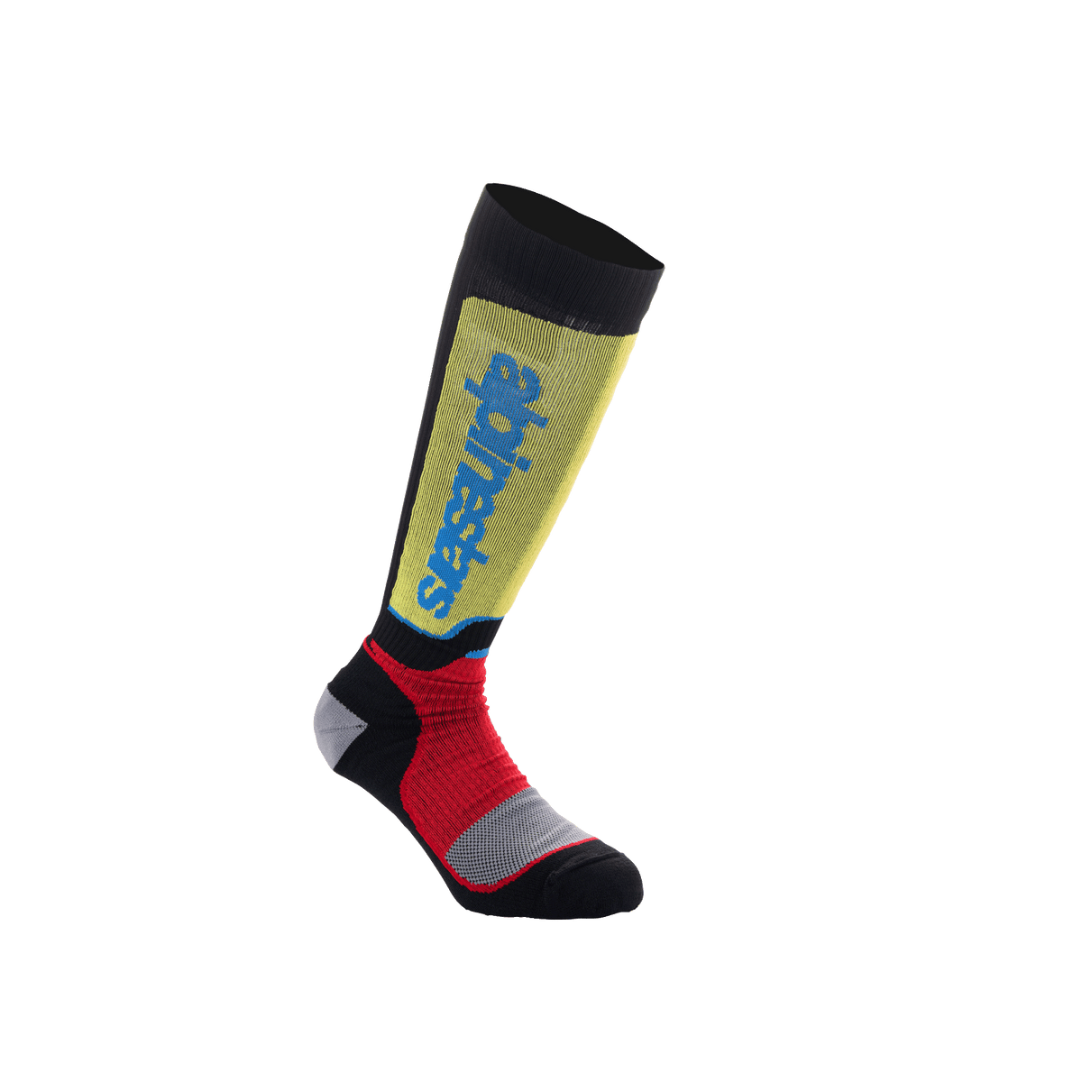 Alpinestars Youth MX Plus Socks, Black, Red, Light Blue - MxProStoreParts