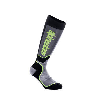Alpinestars MX Plus Sokken Dryarn® M/L Zwart Grijs Fluo - MxProStoreParts