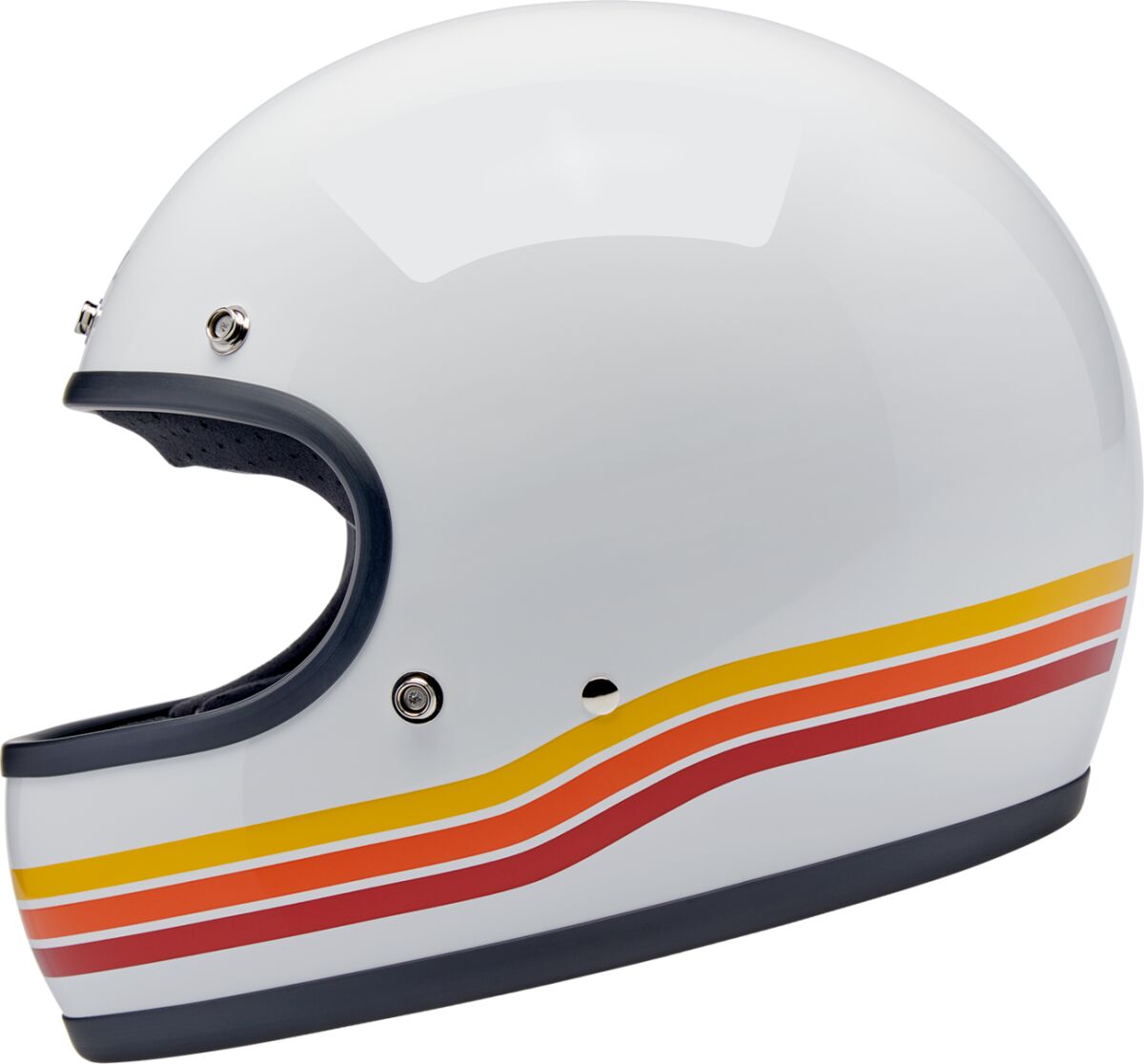 BILTWELL Gringo Sunset Spectrum integraalhelm – glanzend oranje, rood en wit — maat S - MxProStoreParts