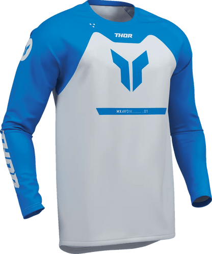 THOR Jeugd Ridemode Menace crossshirt – Blauw/Wit