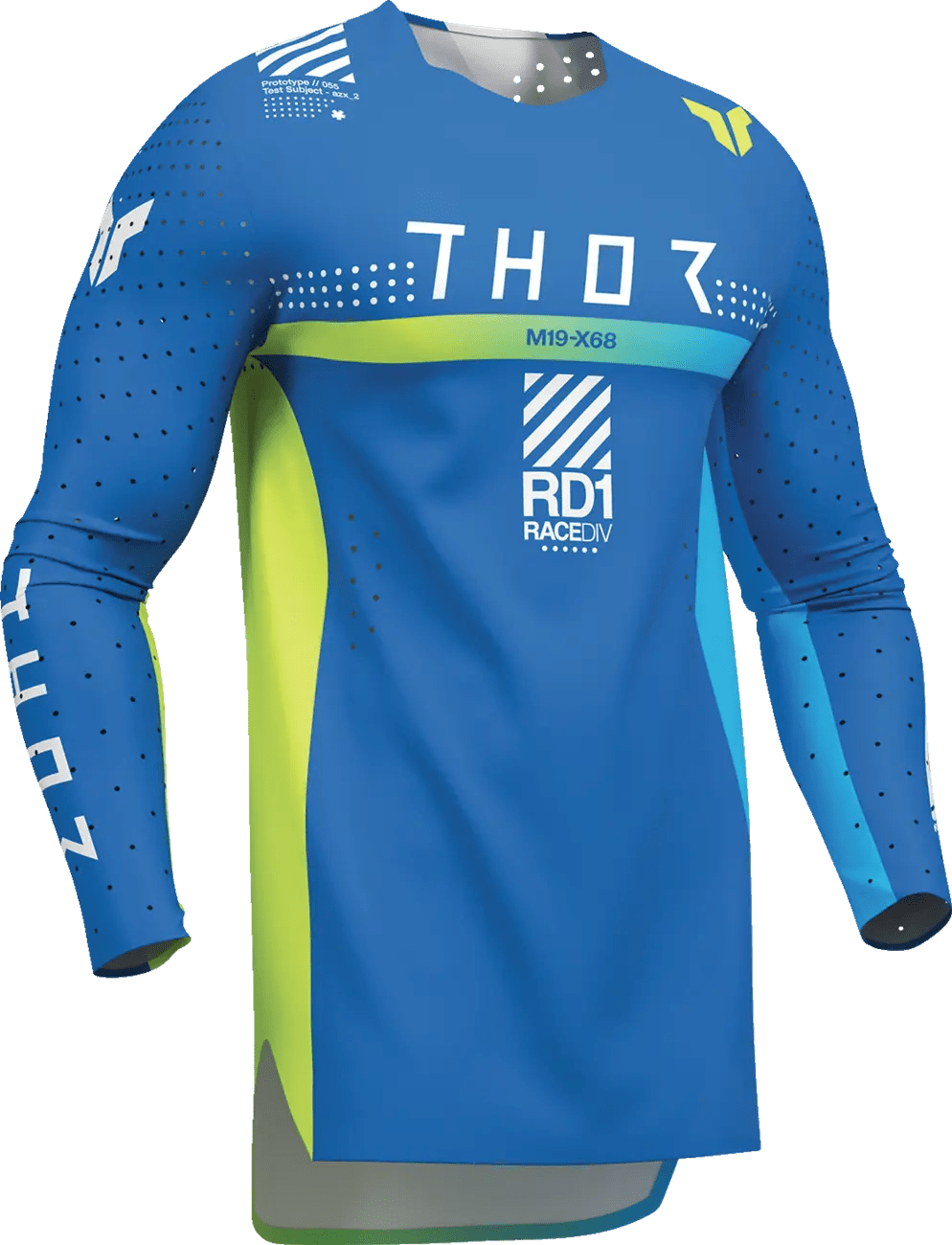 THOR Sportmode Synth crossshirt – Blauw/Geel/Wit