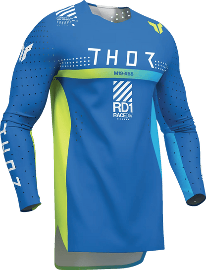 THOR Sportmode Synth crossshirt – Blauw/Geel/Wit