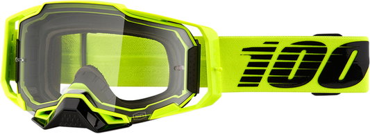 100% Armega Nuclear Citrus Crossbril Fluor Geel - Clear lens ( Spring 2022 collection )