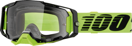 100% Armega Crossbril Neon Yellow - Clear lens ( 2024 collection )