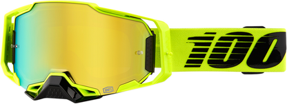 100% Armega Nuclear Citrus Crossbril Fluor Geel - Goud Spiegel lens ( Spring 2022 collection )
